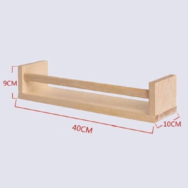 Estante repisa y toallero de pared bambú - Imagen 7