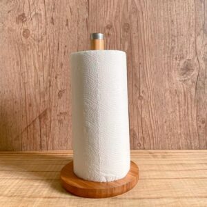 Soporte porta rollo papel de cocina de madera