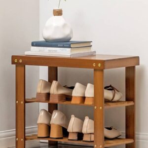 Zapatero Con Asiento Dos Estantes Organizador Zapatos