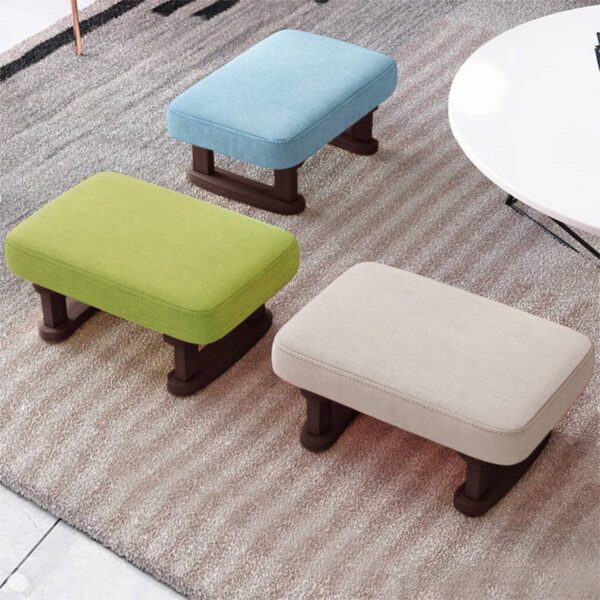 Mini Taburete Banquito Posa pies Patas De Madera - Imagen 5