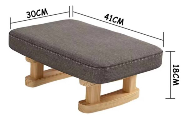 Mini Taburete Banquito Posa pies Patas De Madera - Imagen 6
