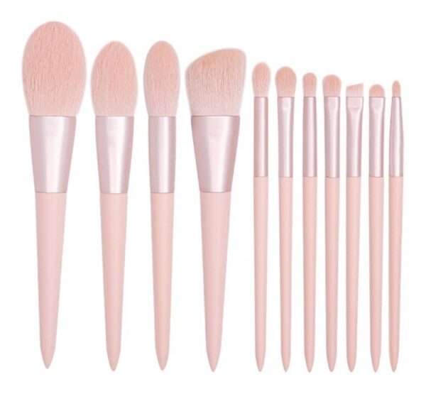 Set 11 Pinceles Maquillaje Brochas Prof C/ Estuche Calidad - Imagen 5