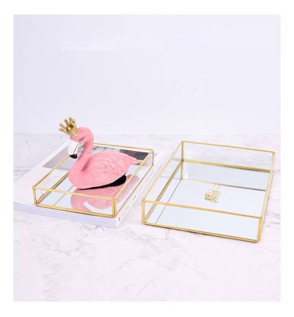 Set X2 Bandejas De Metal Para Organizar Maquillaje Joyas - Imagen 3