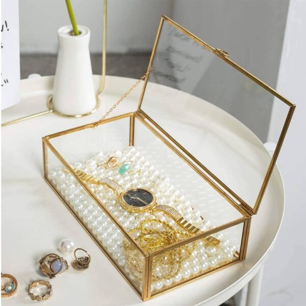 Organizador Joyero Caja Vidrio Estilo Nordico Decoracion