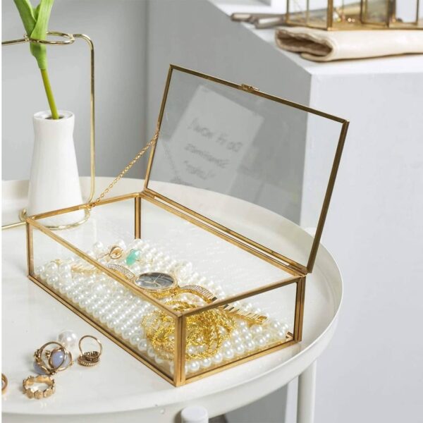 Organizador Joyero Caja Vidrio Estilo Nordico Decoracion - Imagen 4