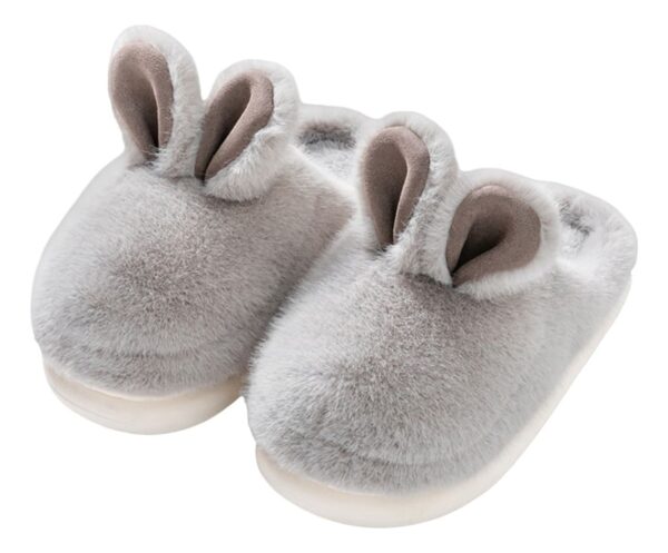 Pantufla Calentita Interior Corderito Orejas Conejo Unisex - Imagen 4