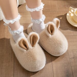 Pantufla Calentita Interior Corderito Orejas Conejo Unisex