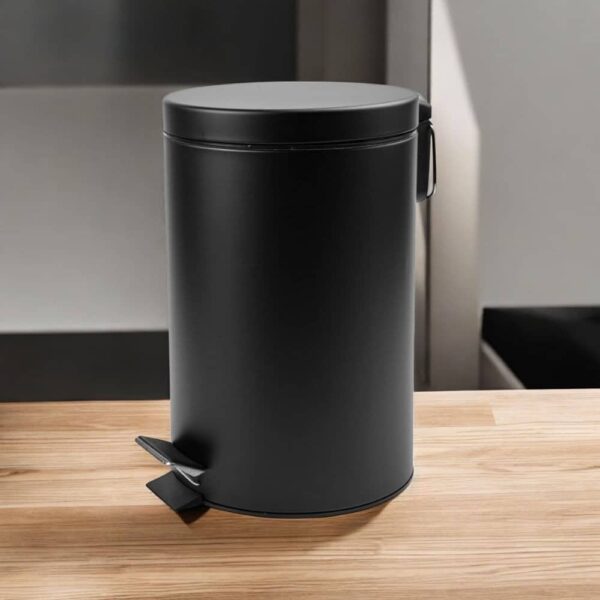Tacho cesto de basura acero inoxidable 20L con tapa negro