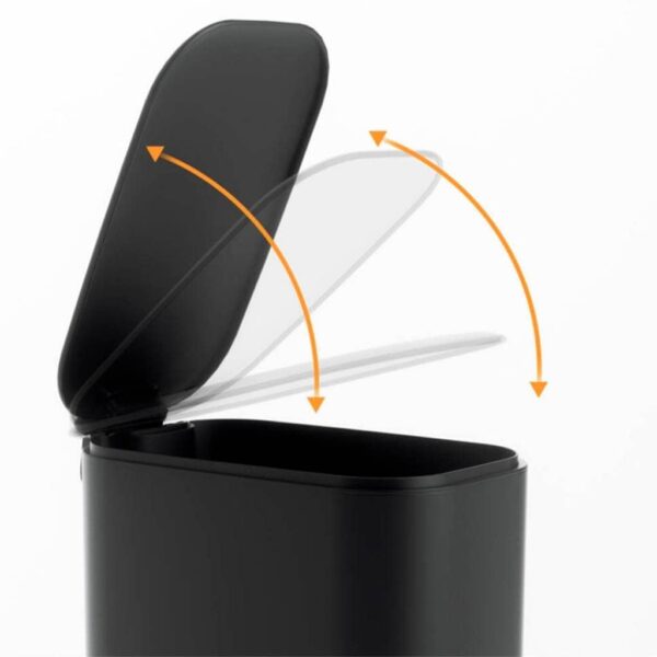Tacho cesto de basura angosto acero inoxidable 16L - Imagen 5
