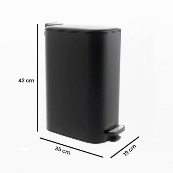 Tacho cesto de basura angosto acero inoxidable 16L - Imagen 3