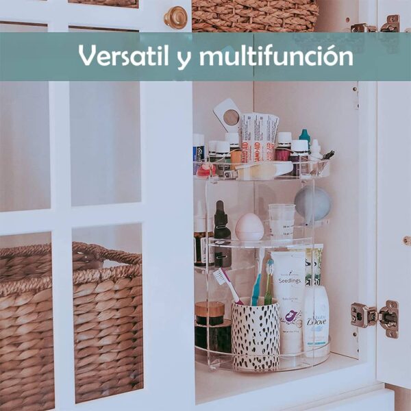 Organizador De Cosmeticos Glam Caddy – Maquillaje Giratorio - Imagen 2