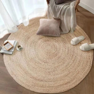 Alfombra Redonda De Rattan Sala De Estar Dormitorio