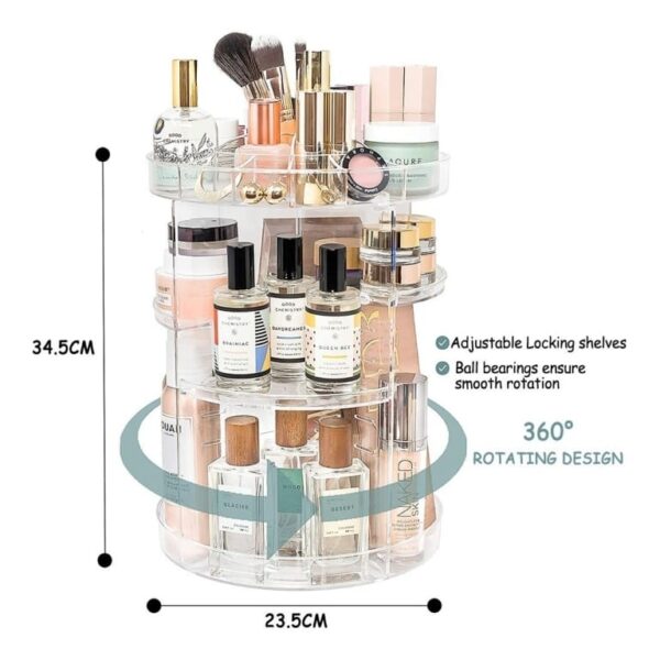 Organizador De Cosméticos 360 – Maquillaje Giratorio - Imagen 4