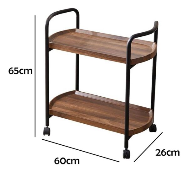 Carrito Organizador De Madera Con Ruedas Para Cocina Hogar - Imagen 5