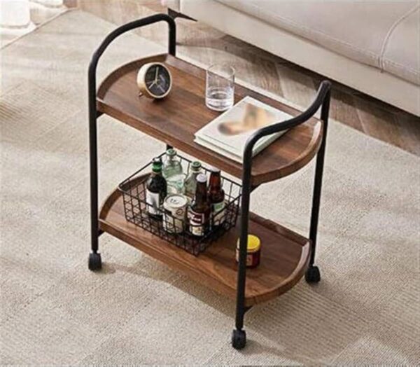 Carrito Organizador De Madera Con Ruedas Para Cocina Hogar - Imagen 2