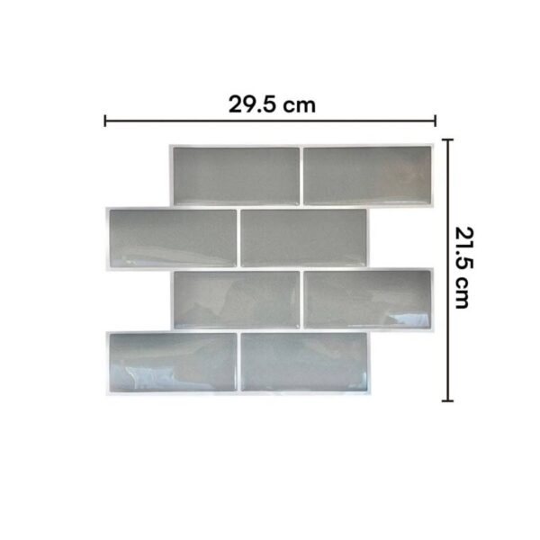 Azulejos adhesivos para cocina baño diseño ladrillo 10uds - Imagen 11