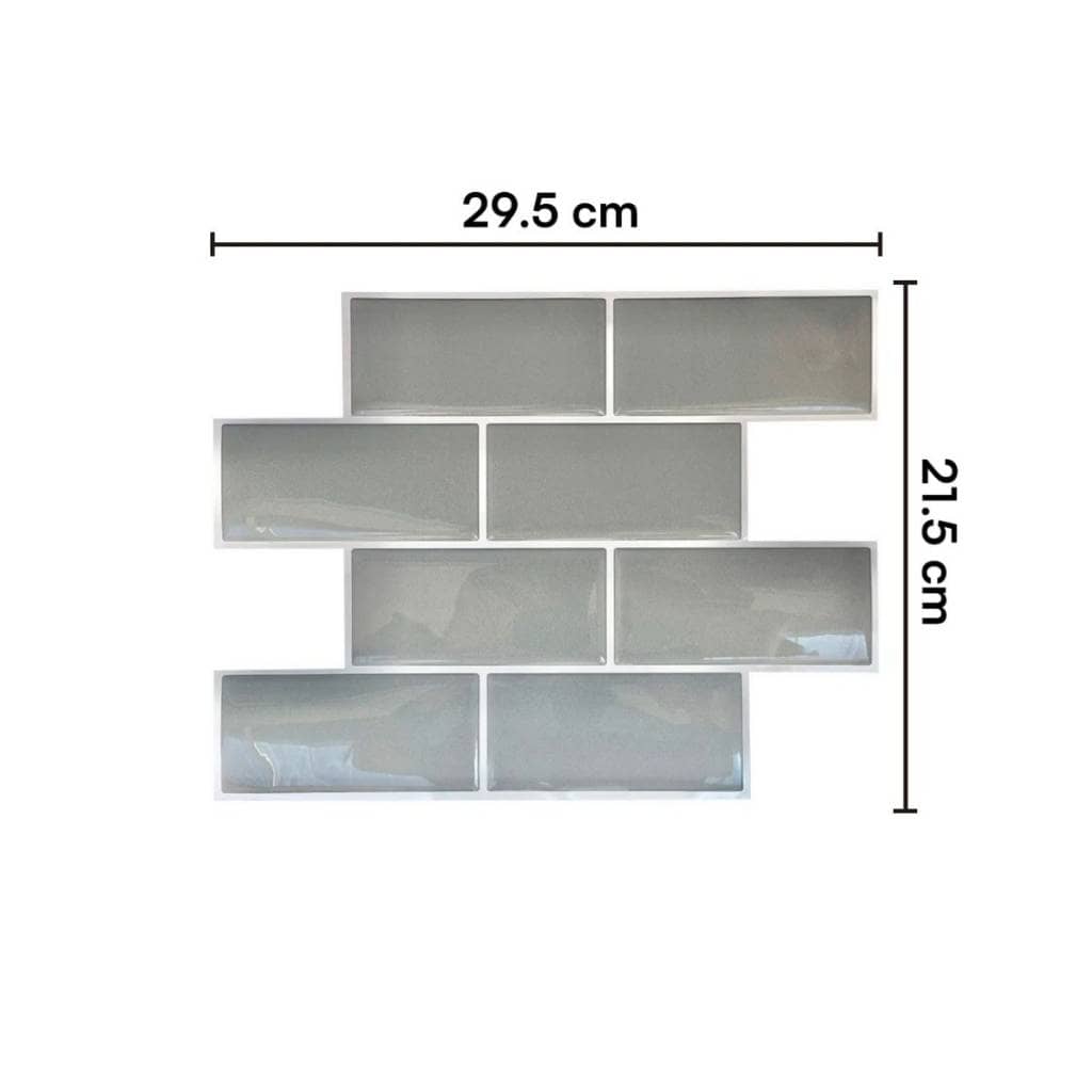 Azulejos adhesivos para cocina baño diseño ladrillo 10uds - Imagen 11