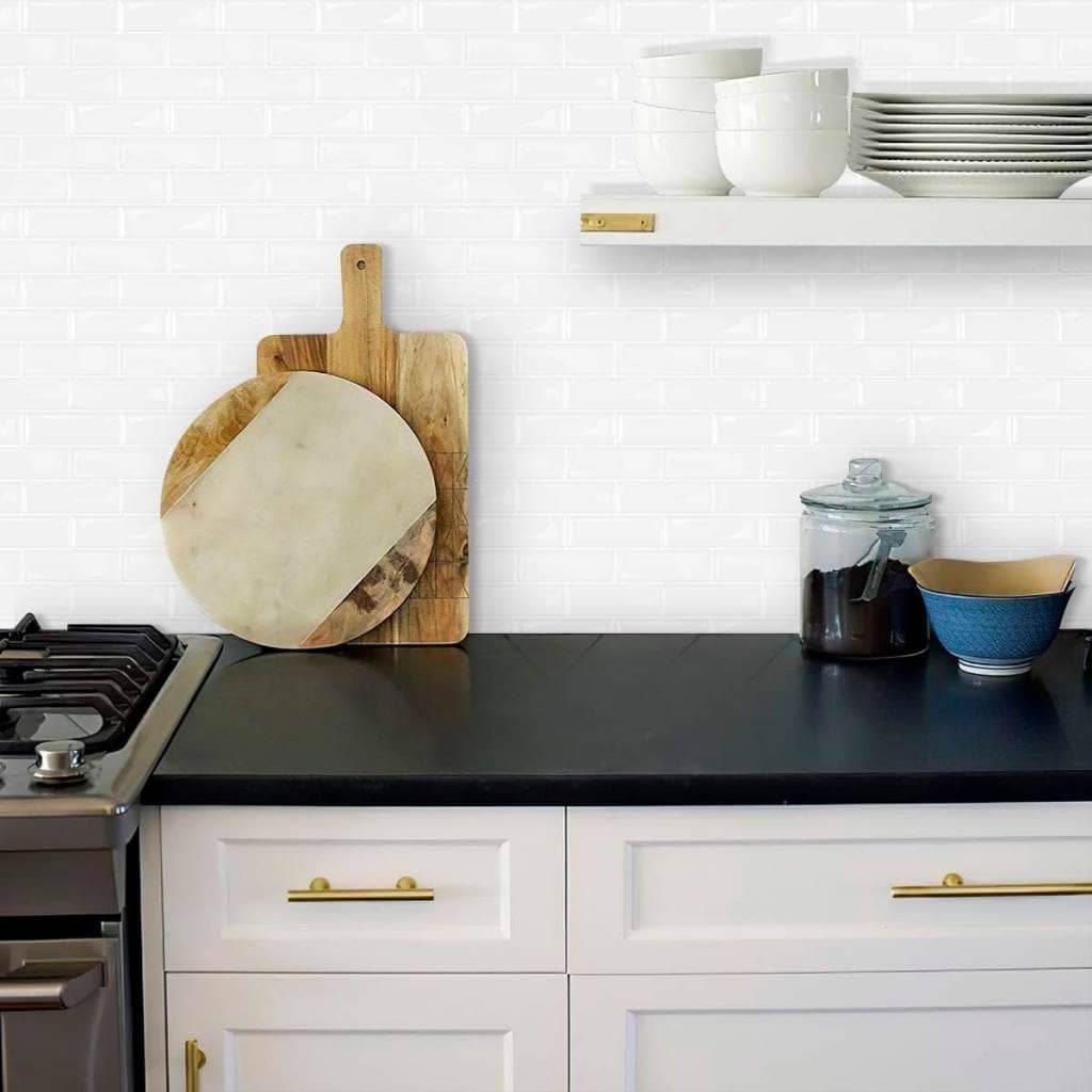 Azulejos adhesivos para cocina baño diseño ladrillo 10uds - Imagen 6