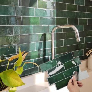Azulejos adhesivos para cocina baño diseño ladrillo 10uds