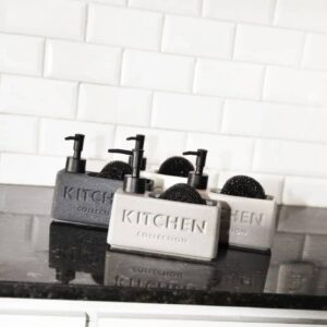 Dispensador de jabón de cocina con porta esponja