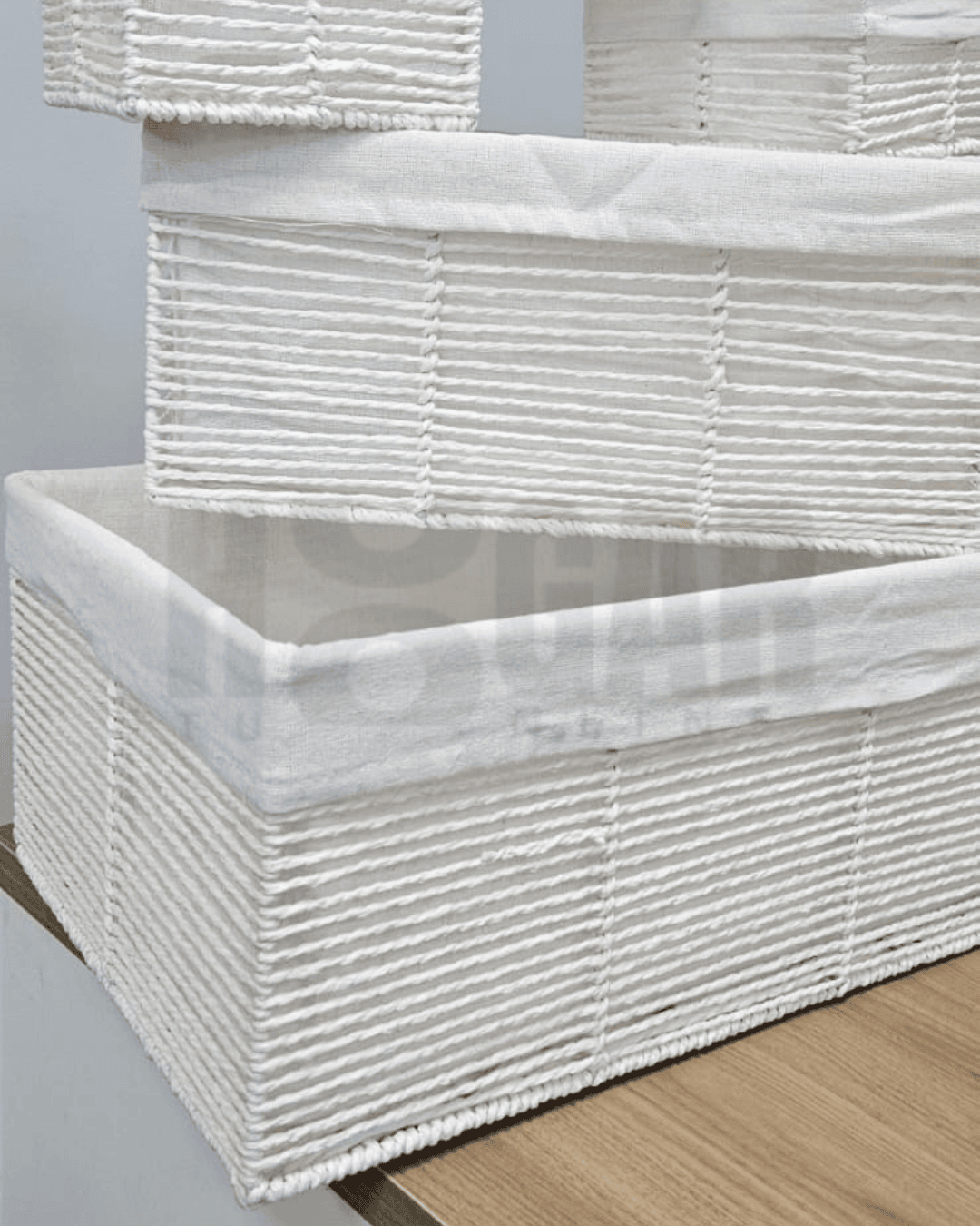 Cesto ratán blanco Bali - Imagen 6