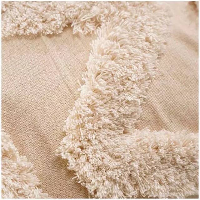 Funda de almohadón rombos beige 45x45cm - Imagen 2