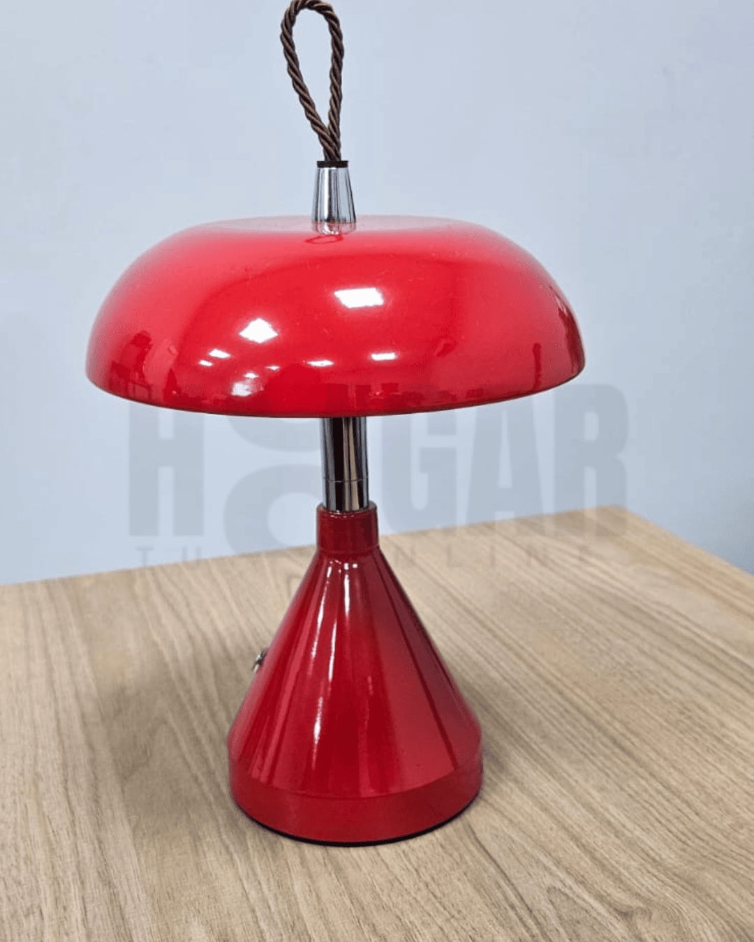 Lámpara de mesa viajera inalámbrica roja - Imagen 6