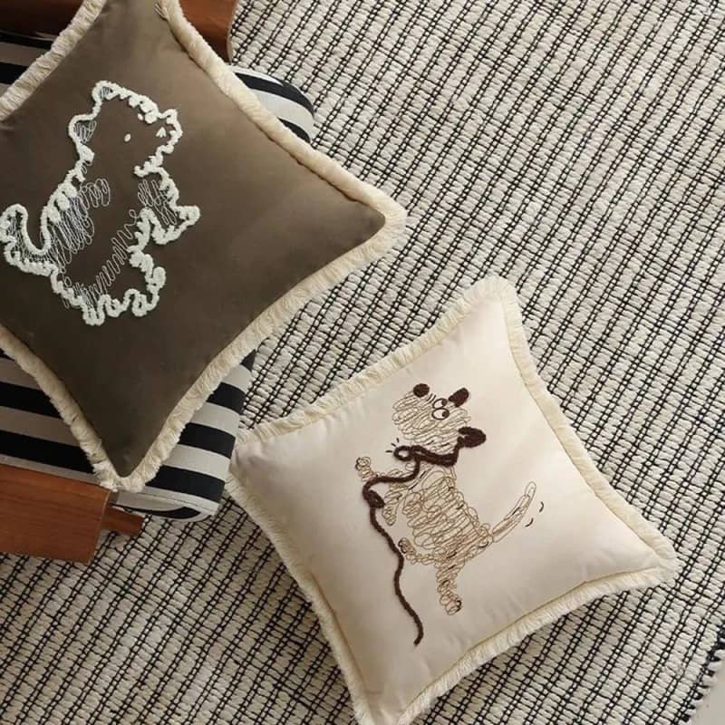 Funda de almohadón perro 45x45cm - Imagen 3