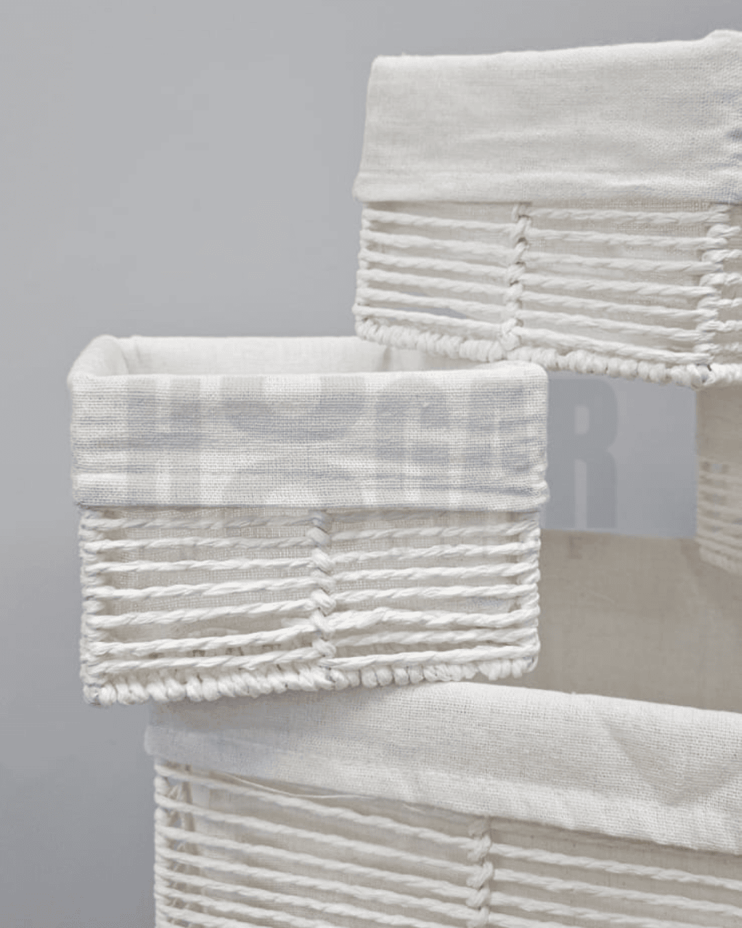 Cesto ratán blanco Bali - Imagen 4