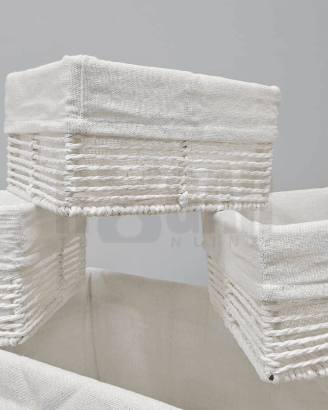 Cesto ratán blanco Bali - Imagen 5