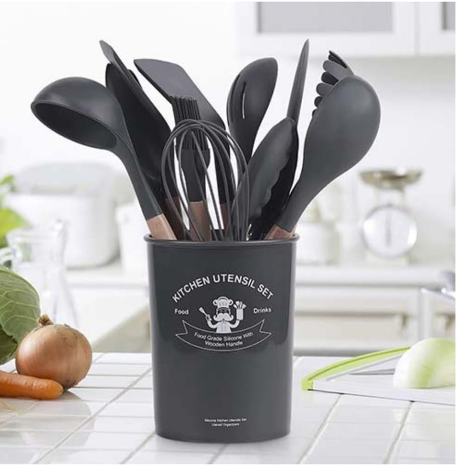 Juego de utensilios espumaderas de silicona