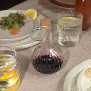 Aceitera de vidrio tapa corcho 350ml