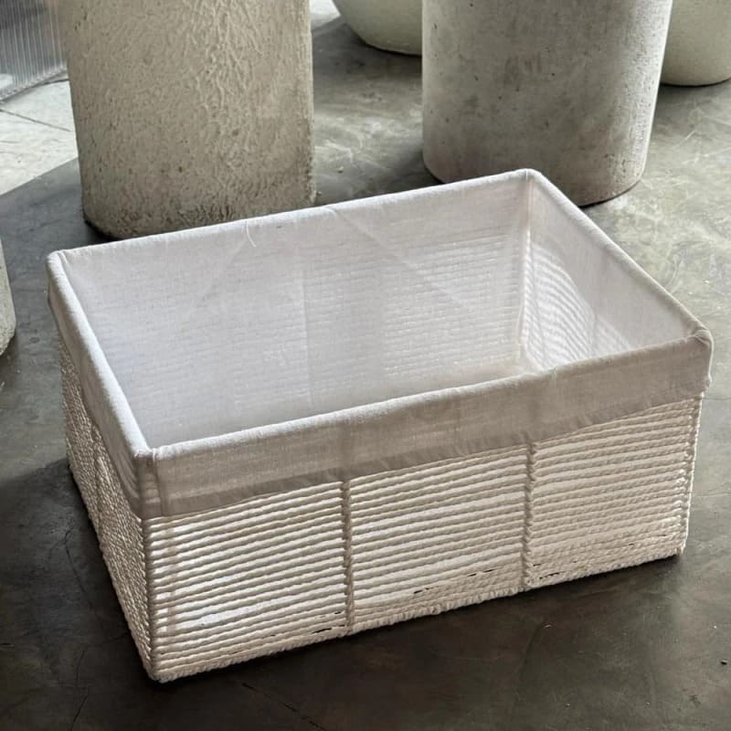 Cesto ratán blanco Bali - Imagen 3