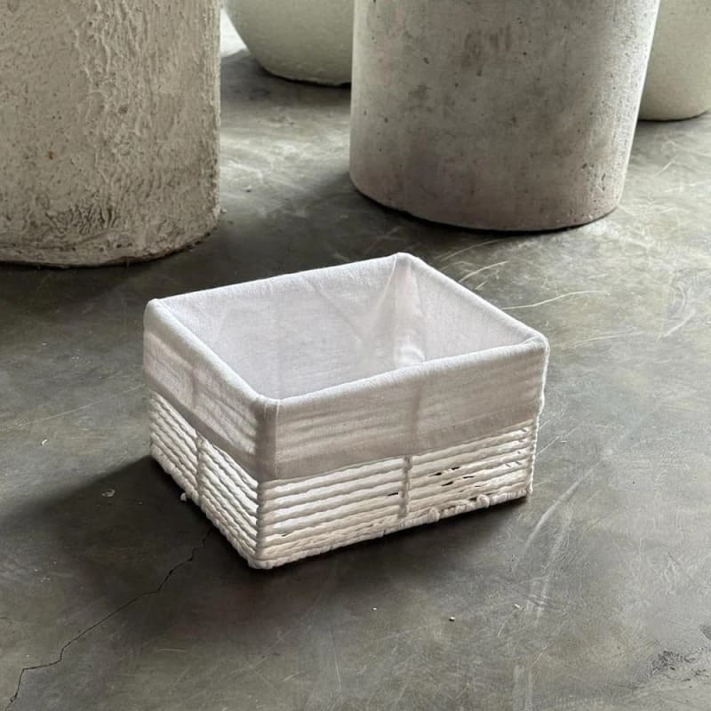 Cesto ratán blanco Bali - Imagen 2