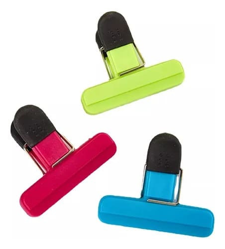 Set 3 clips pinzas para cerrar bolsas - Imagen 2