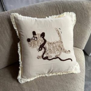 Funda de almohadón perro 45x45cm