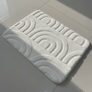 Alfombra de baño antideslizante semicirculos