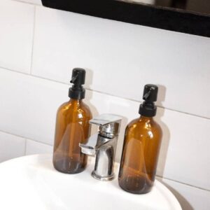 Set 2 dispensadores de jabón shampoo 450ml
