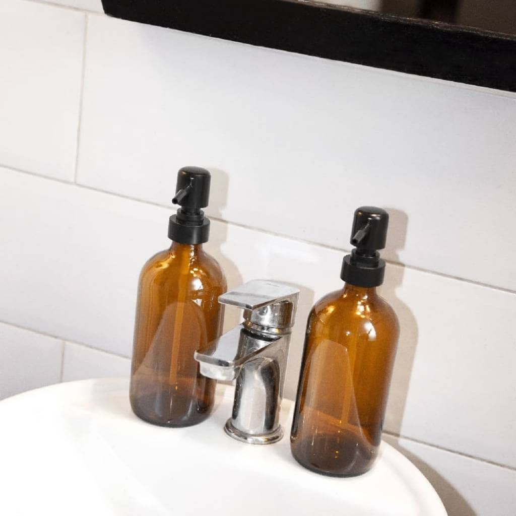 Set 2 dispensadores de jabón shampoo 450ml