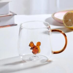 Taza de vidrio con diseño 3D 400ml