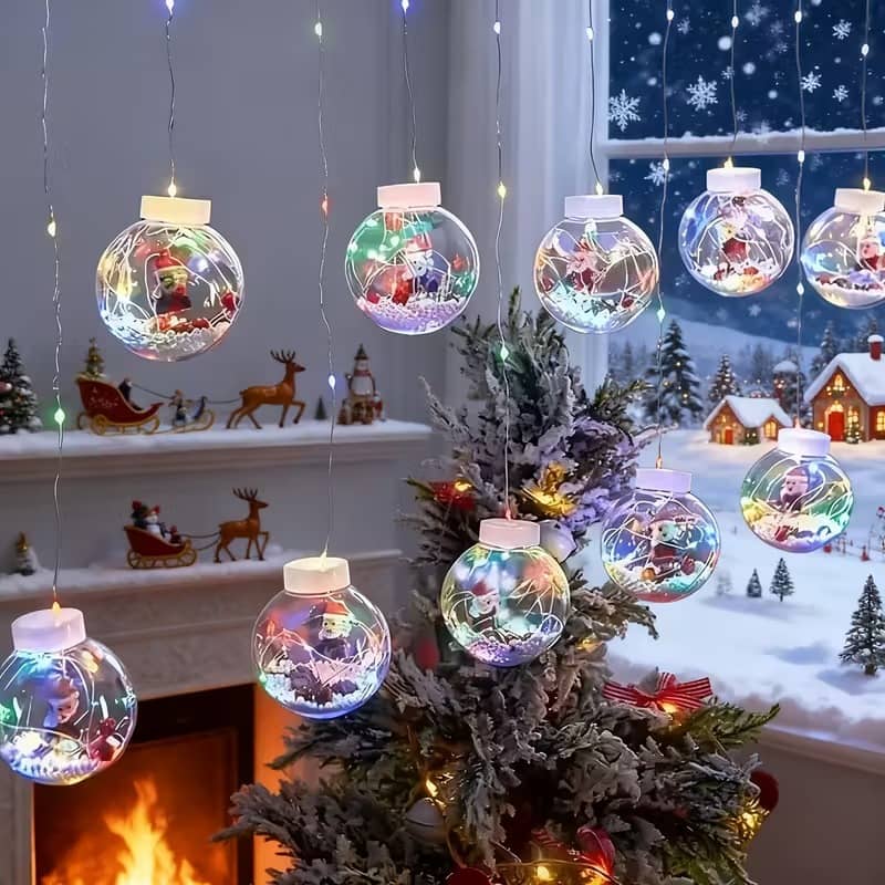 Cortina de luz multicolor con esferas 3 mts - Imagen 3