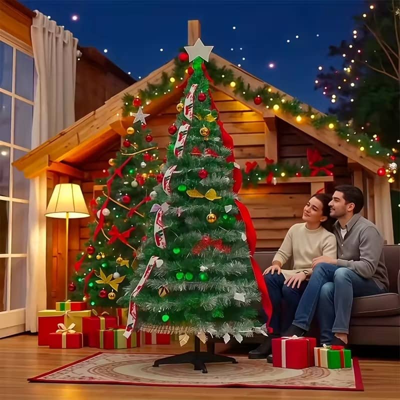 Árbol de navidad espiral plegable decorado - Imagen 2