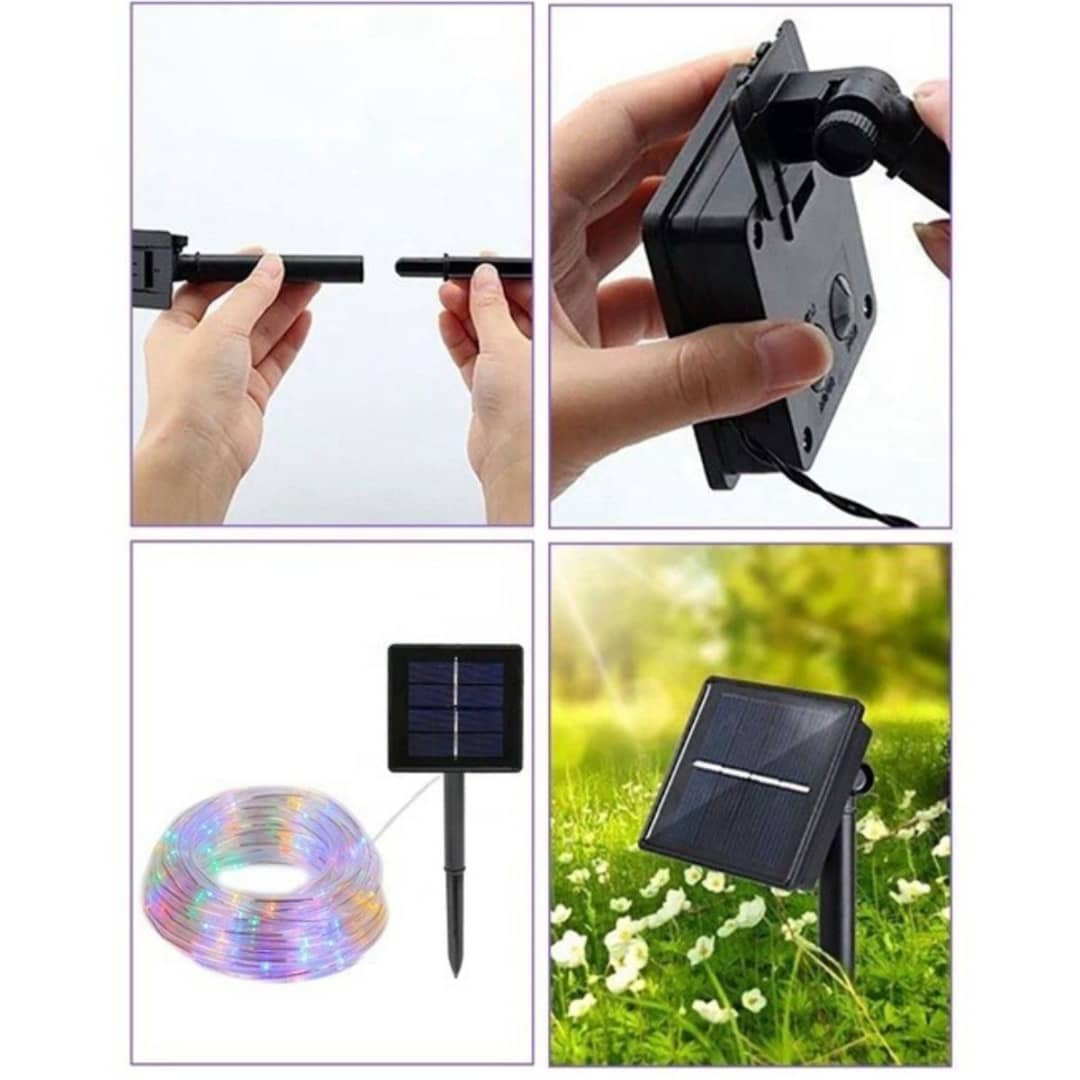 Manguera con luz de Navidad carga solar - Imagen 3