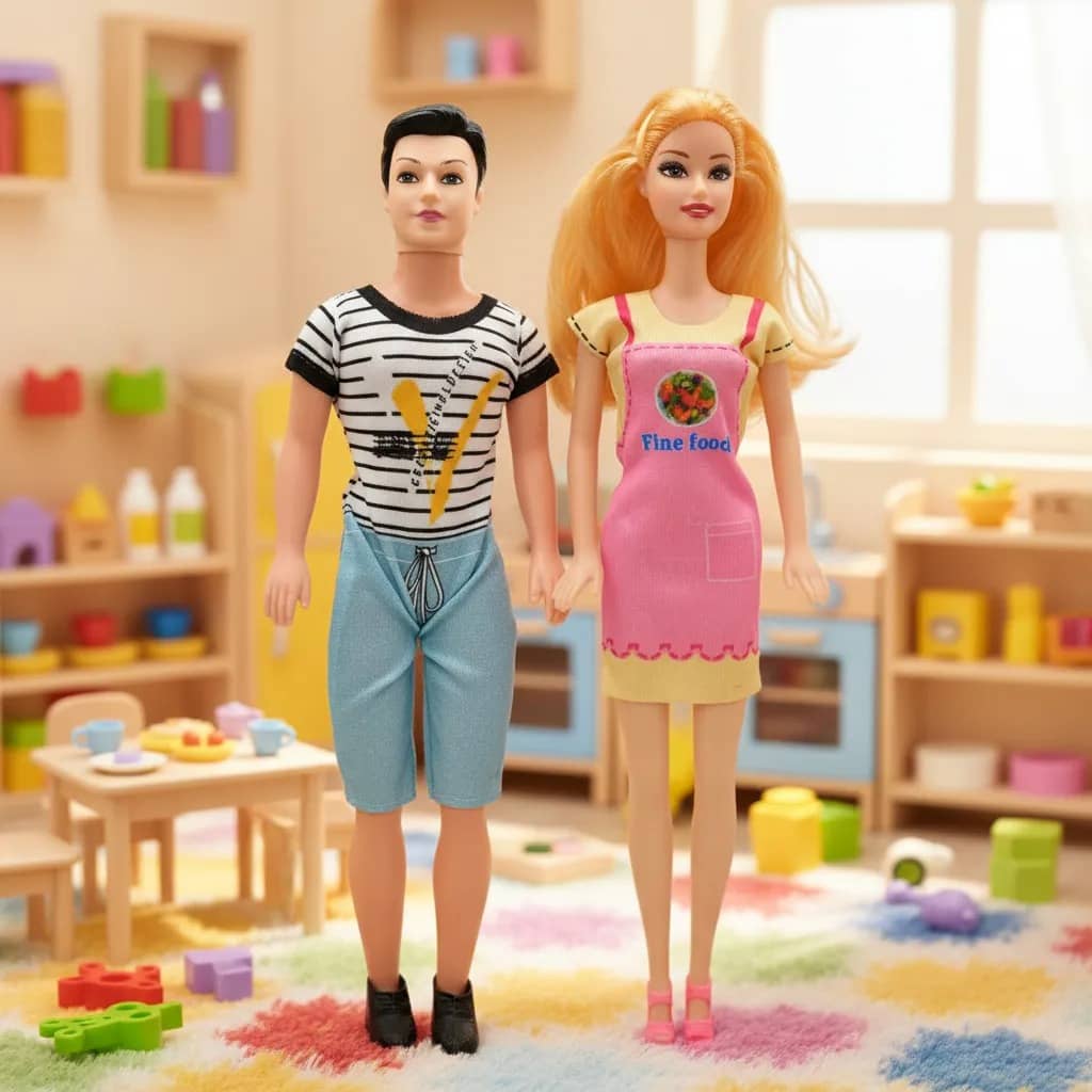 Pareja de muñecos Barbie y Ken - 28cm - Imagen 2