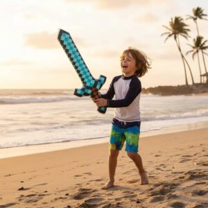 Espada De Diamante Minecraft Inflable De Playa