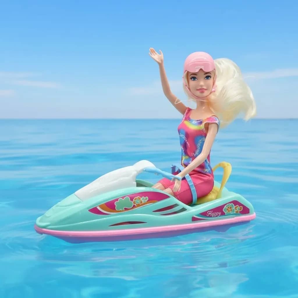 Muñeca Baby En Moto De Agua