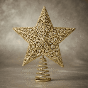 Puntero de Navidad estrella dorada 23cm