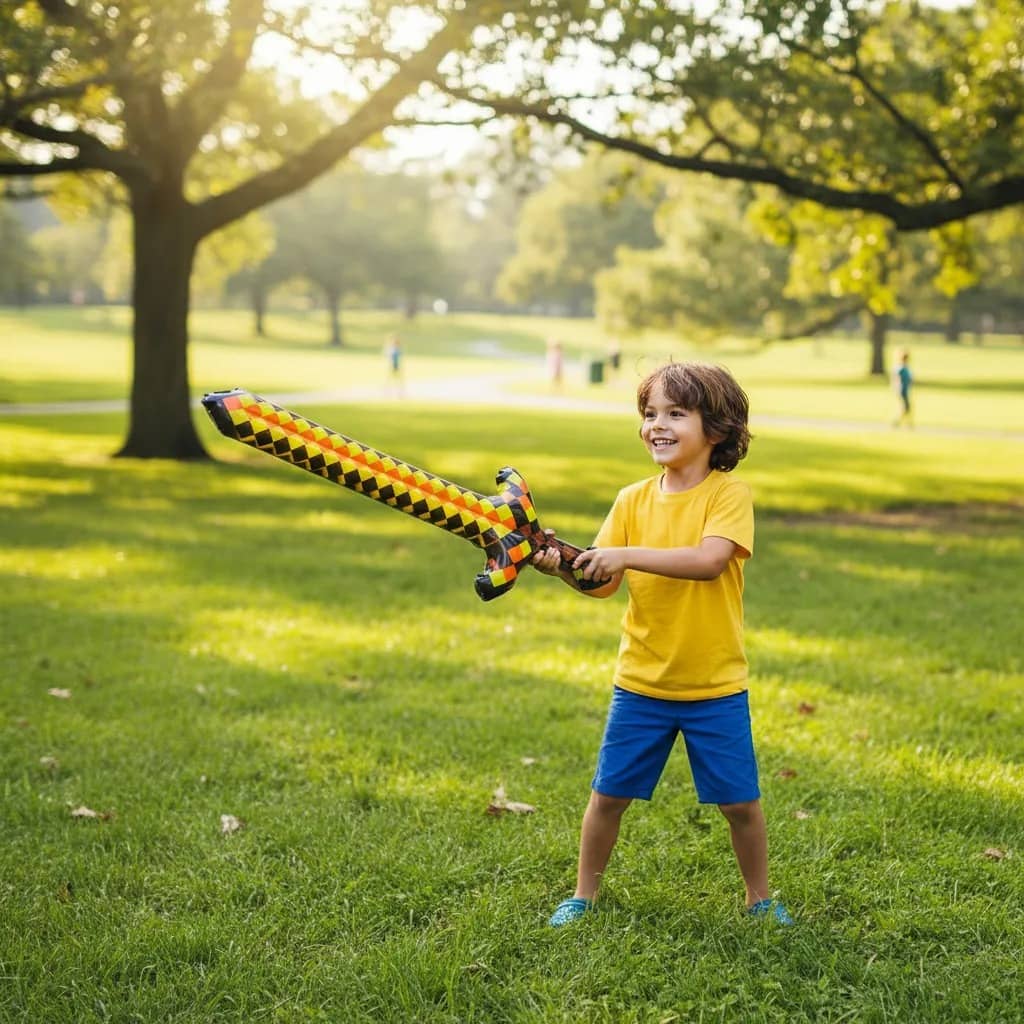 Espada Minecraft Oro Inflable De Playa - Imagen 2