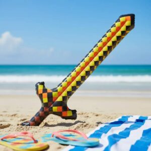 Espada Minecraft Oro Inflable De Playa