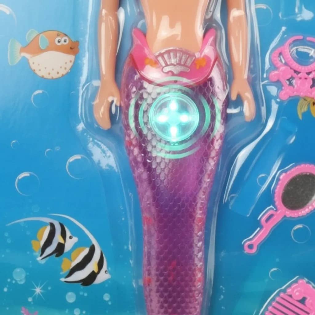 Muñeca Juguete Sirena Con Luz, Sonido Y Accesorios 65cm - Imagen 4